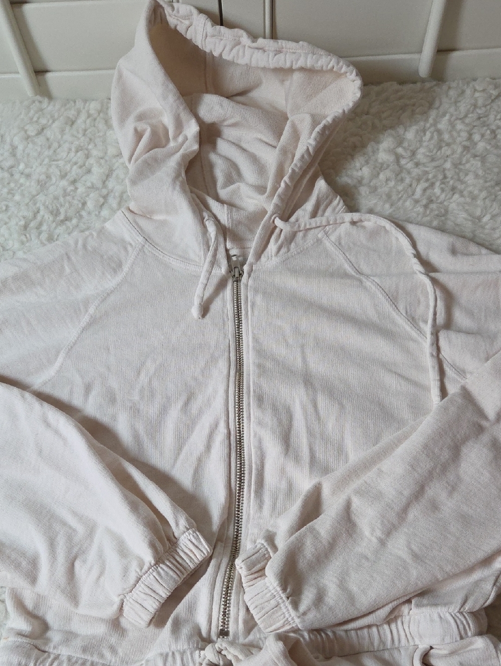 Year of Ours Sweatshirt Onesie Jumpsuit Sz S Bone 100% Cotton - Picture 9 of 16